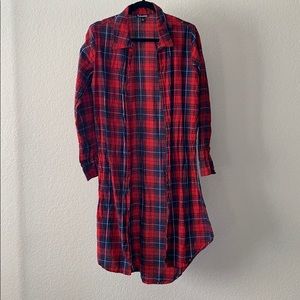 Long plaid flannel